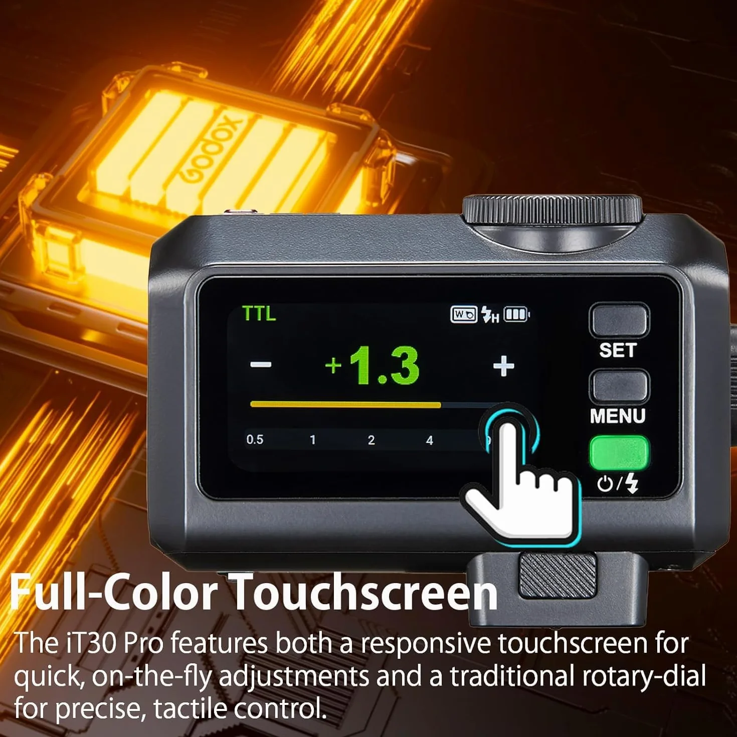 Godox iT30Pro N TTL Mini lampa błyskowa, iT30 Pro N bezprzewodowa lampa błyskowa 2.4G HSS 1/8000 s TTL, z ekranem dotykowym i USB-C, kompatybilna z Nikon ZF Z6, Z7II, Z6II, Z8, ZFC Z9, D4, D5 itp.