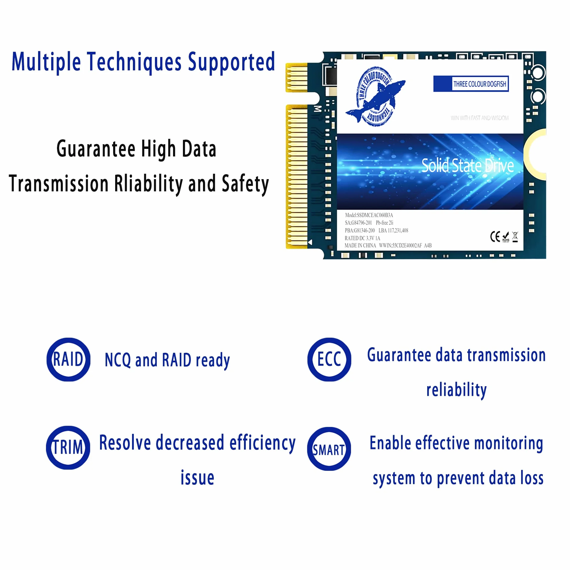 Dogfish SSD M.2 2230 1Tb NVMe PCIe Gen3.0x4 do stacji parowej, Surface Pro7/Pro8 +/Laptop Go/ProX/Laptop3/Laptop4, GPD, Xbox, PS5, Ultrabook, Laptop (M.2 2230 NVME, 1TB)