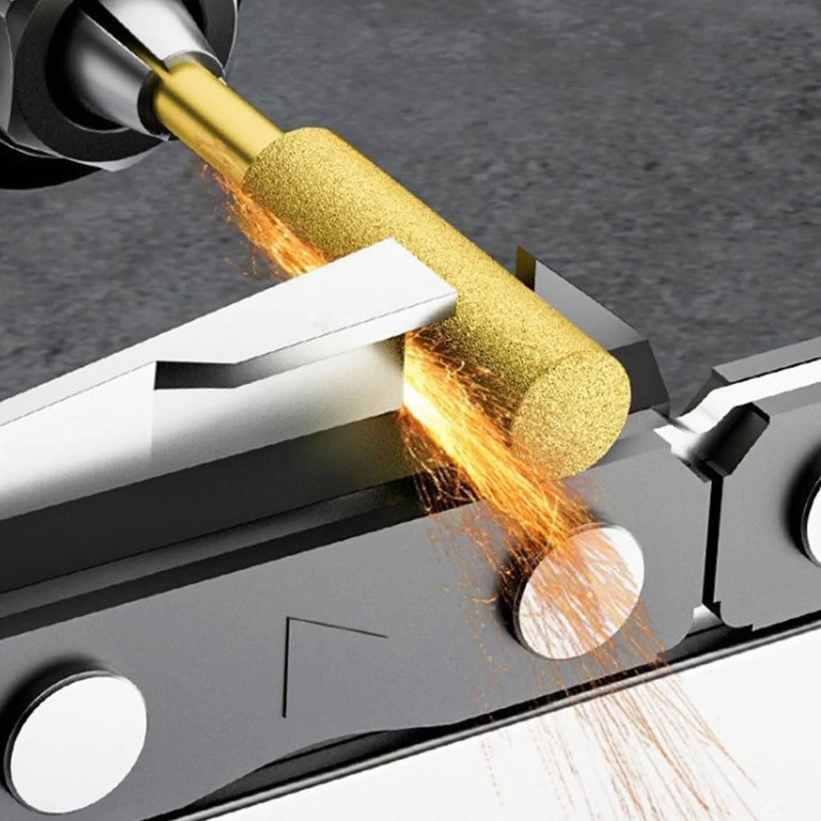 Alrens diamentowe ostrzałki do piły łańcuchowej 30 sztuk, kompatybilne z Dremel, 3 rozmiary 4 mm 4,8 mm 5,5 mm