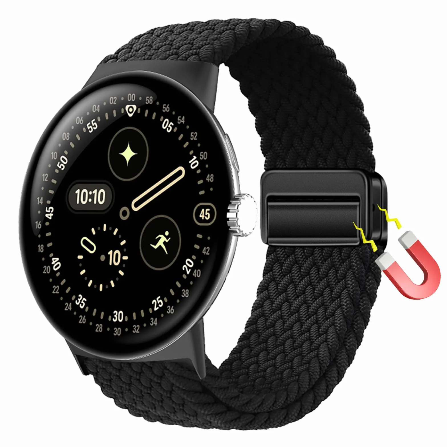 ZoRoll Pasek do zegarka Google Pixel Watch 4 45 mm/Watch3 45 mm, nylonowa bransoletka z szybkim zapięciem