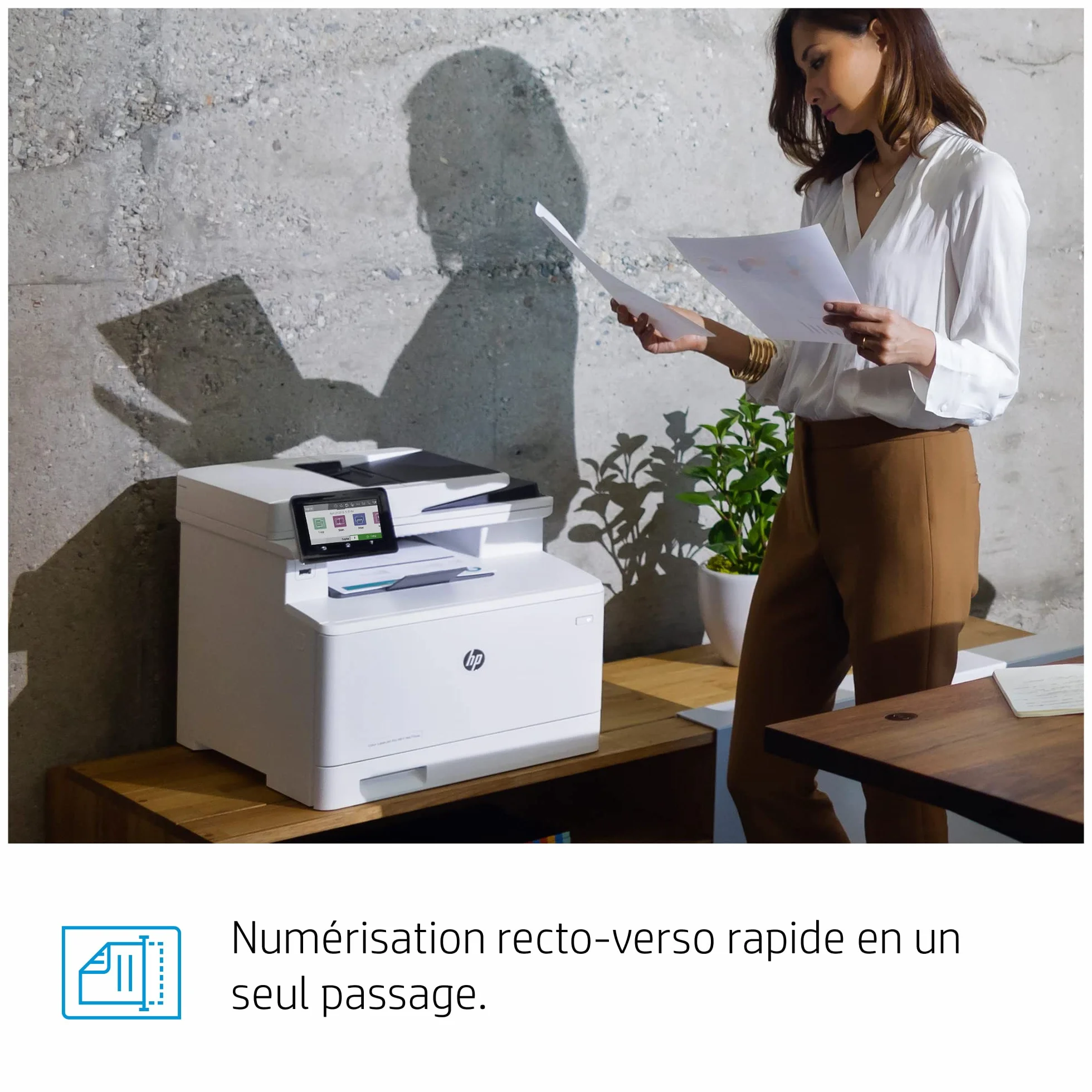 HP M479fdw Colour LaserJet Pro Drukarka Wielofunkcyjna, 39.88 x 47.24 x 41.66 cm, Biały