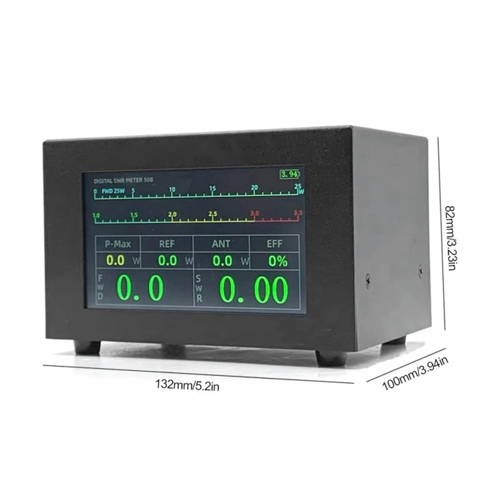 Eujgoov Miernik mocy SWR 200 W, cyfrowy, IPS, typ C, 1,8-54 MHz, czarny
