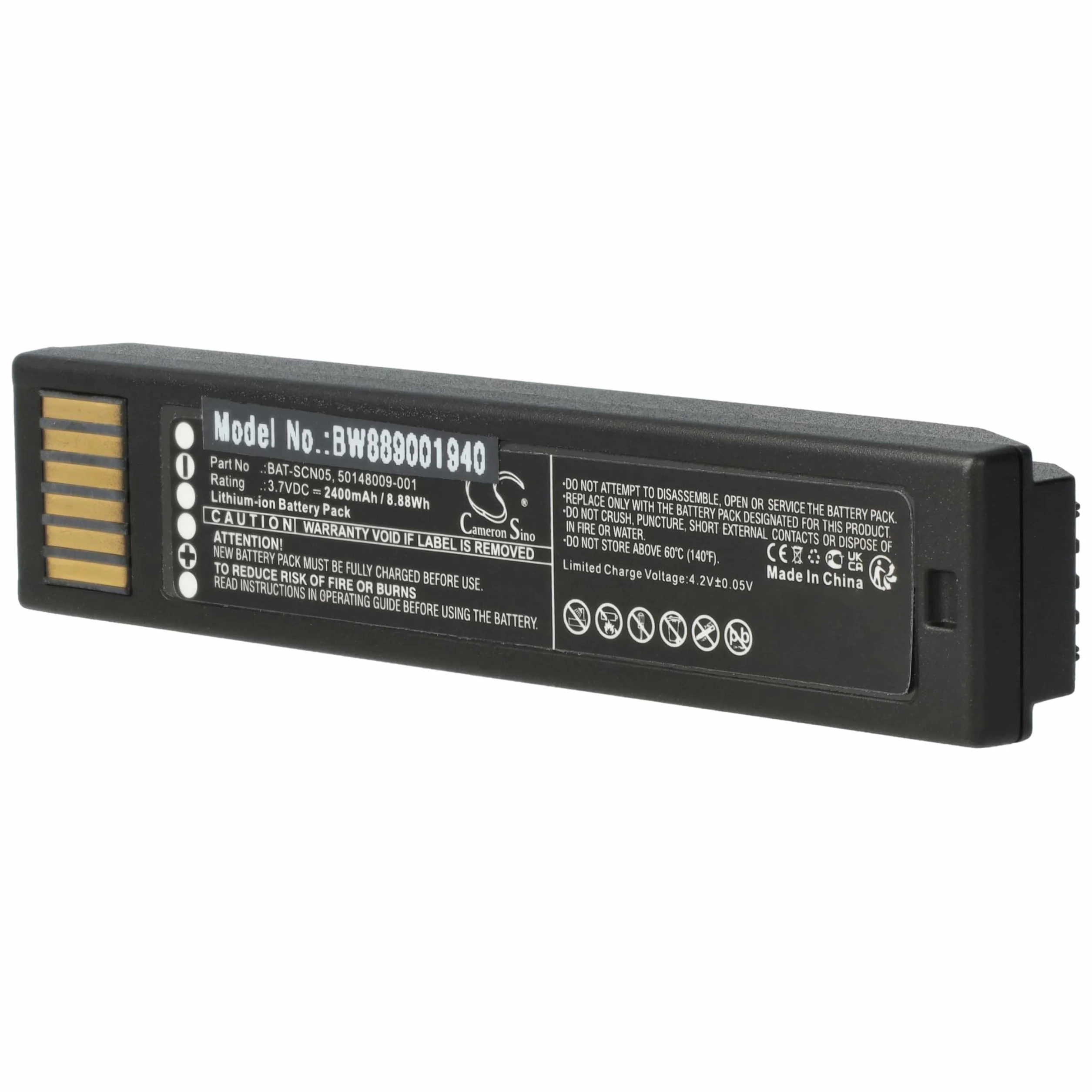 vhbw 2 x akumulator zastępuje Honeywell 50148009-001 BAT-SCN05 do czytnika kodów kreskowych, POS (2400 mAh, 3,7 V, litowo-jonowy)