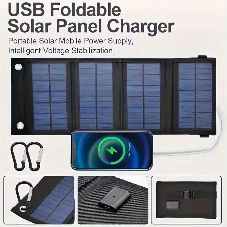 Przenośna ładowarka solarna 10 W z panelami słonecznymi | wodoodporny panel słoneczny IPX4 do małych elektrowni, telefonów, lekki, 23% wysoka konwersja