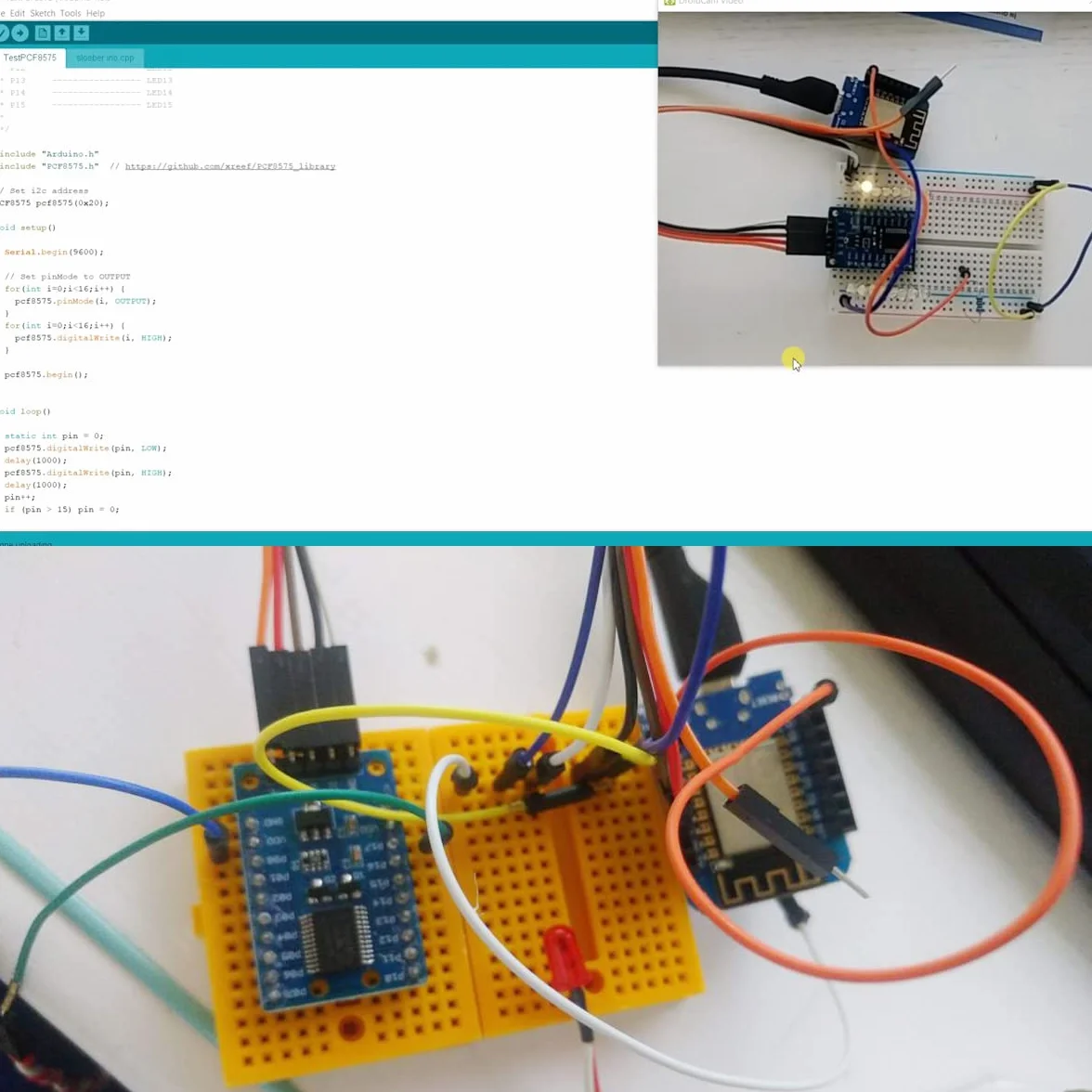 2 sztuki PCF8575 IO Expander moduł I2C do 16IO moduł I/O Extension Shield moduł 16 bitów SMBus I/O z kablem Dupont do Arduino UNO R3