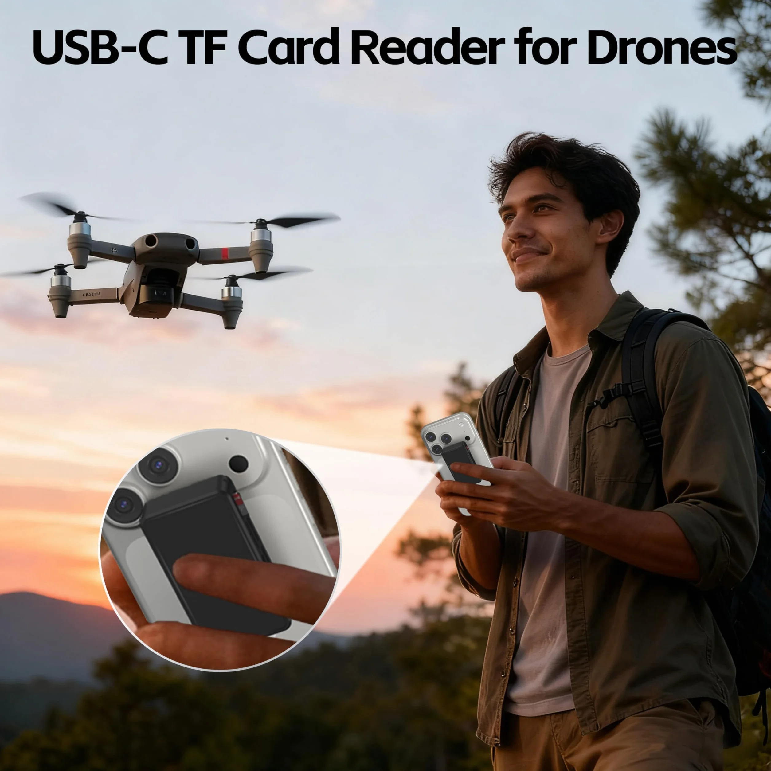 KiWiBiRD Czytnik kart SD USB C Compact Flash CF adapter do Memory Stick Pro Duo XD M2 MS TF microSD