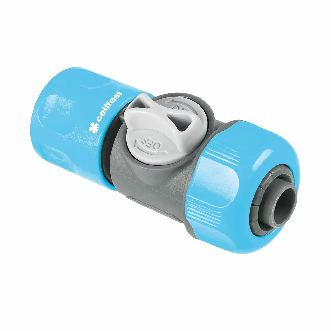 Cellfast Szybkozłącze z zaworem cellPRO™ 1/2" - 5/8", Wygodna regulacja, Ergonomiczny kształt, Tworzywo PC/ABS, Wysoka jakość, 52-330