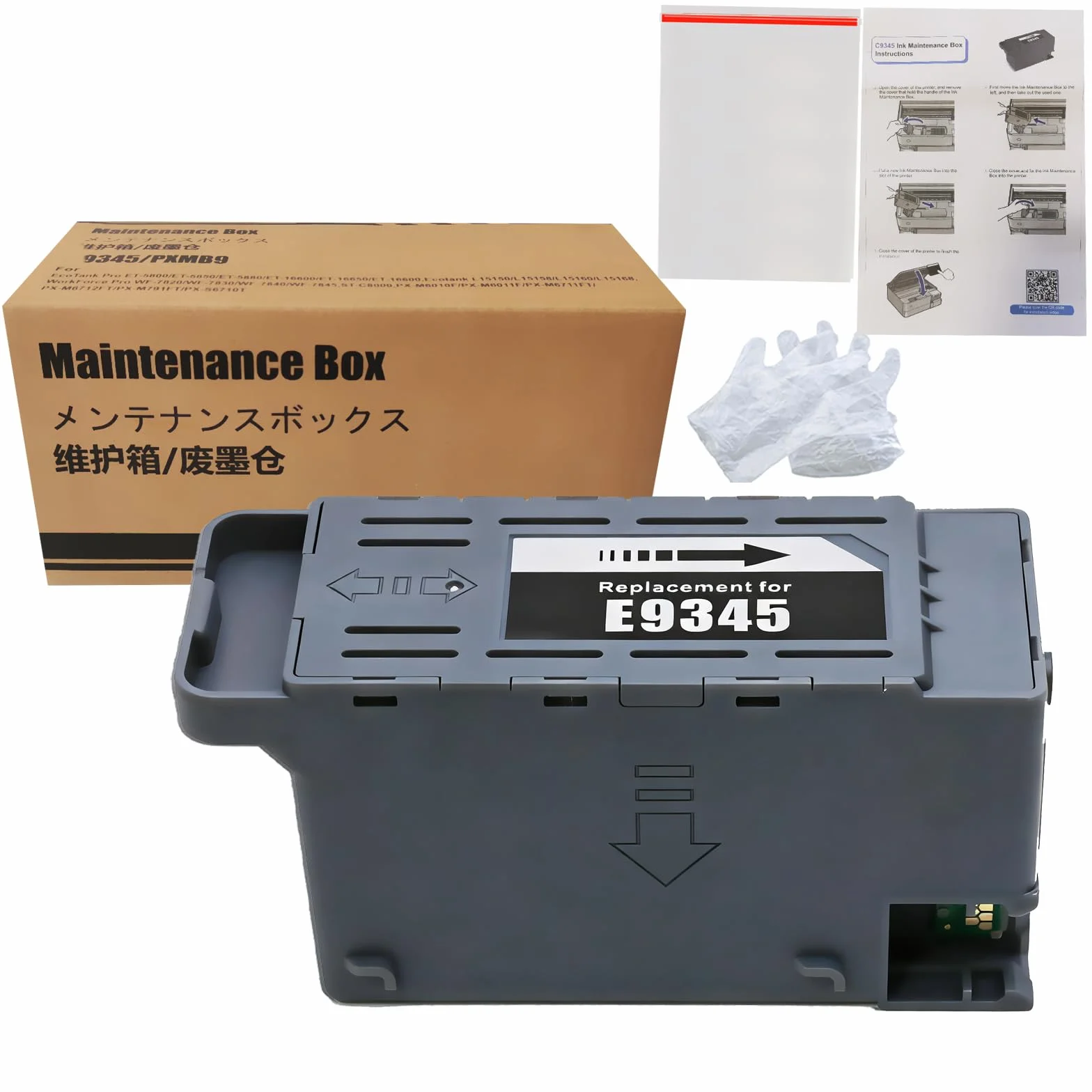 C9345 pojemnik do pielęgnacji atramentu regenerowany do drukarki EcoTank Pro ET-5880 ET-5850 ET-5800 ET-16600 ET-16650 Workforce Pro WF-7820 WF-7840 ST-C8000