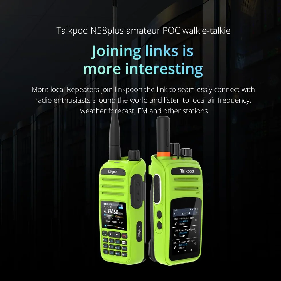 Talkpod N58PLUS wirtualny radiotelefon ręczny Amateur Smart LTE o dużym zasięgu, sieć 4G, Android 9.0 POC, radio z Zello Real PTT, Linkpoon, ekran dotykowy 2,4"