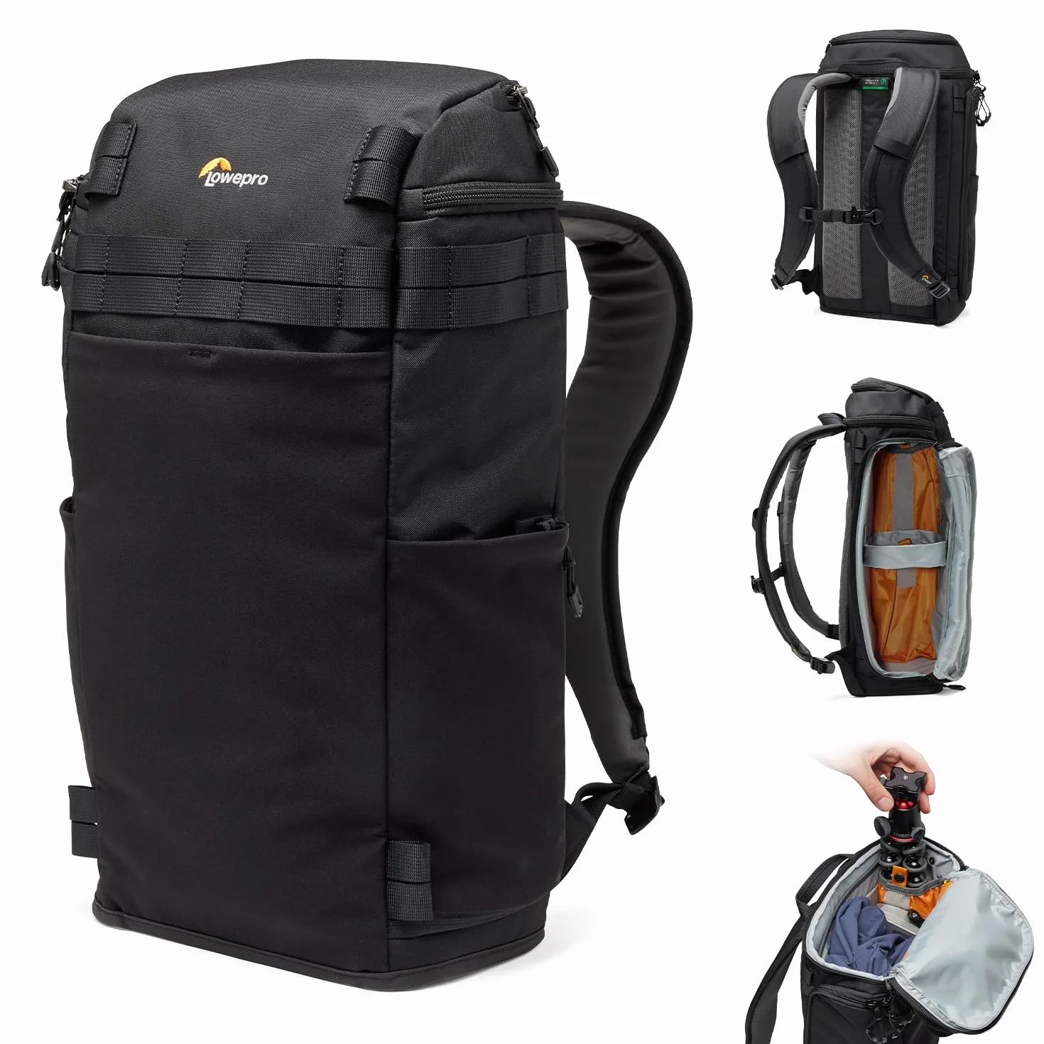 Lowepro ProTactic Lite BP 150 AW III plecak na laptopa, Top and Side Access, profesjonalna torba do aparatu, lustrzanka/druty/lustro, laptop Up to 14", pokrowiec przeciwdeszczowy, dla fotografów,