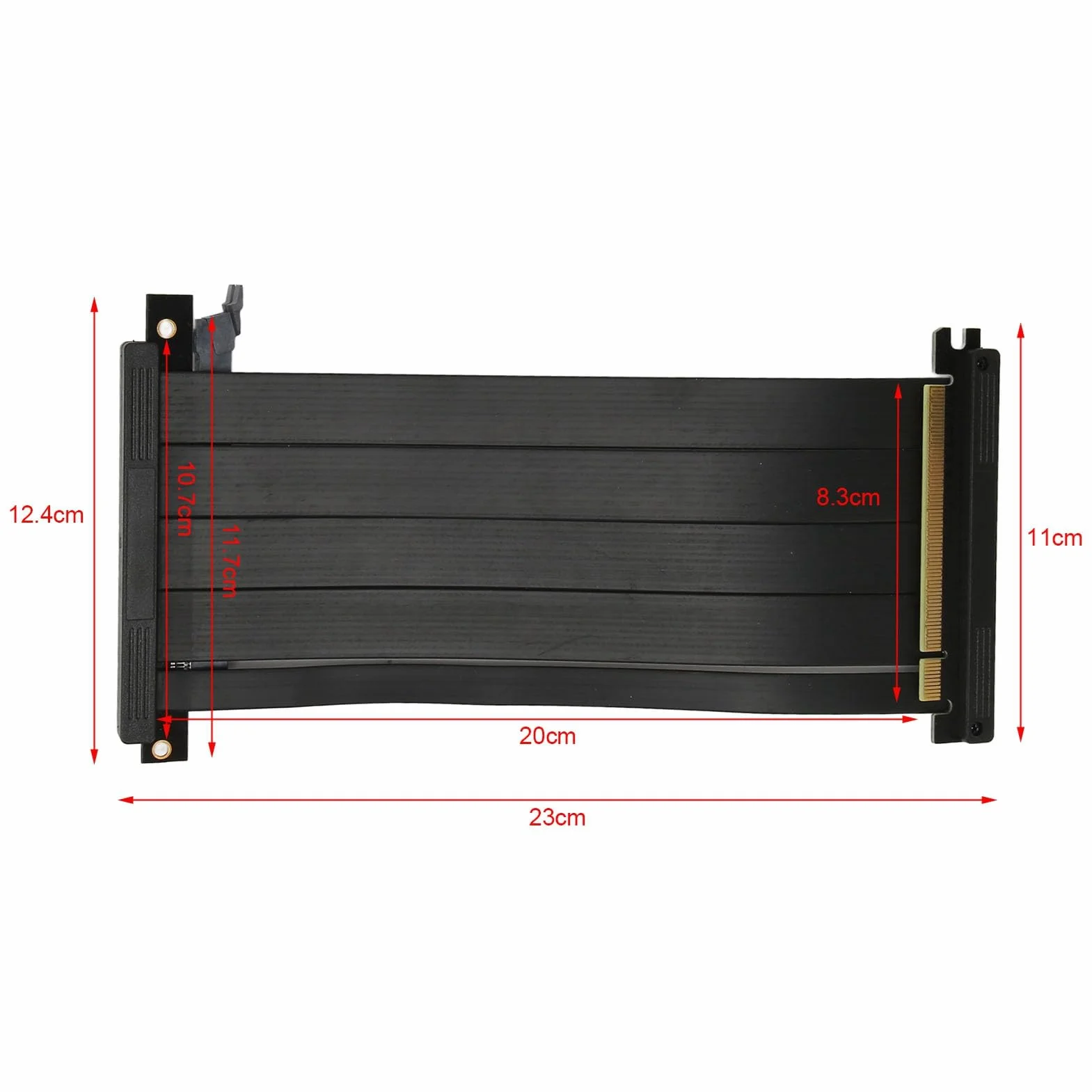 Kabel Przedłużający Karty Graficznej, Elastyczny Kabel Przedłużający Karty Graficznej Dual Reverse Ultra PCIE 4.0 Kabel Rozszerzający X16, do Gier