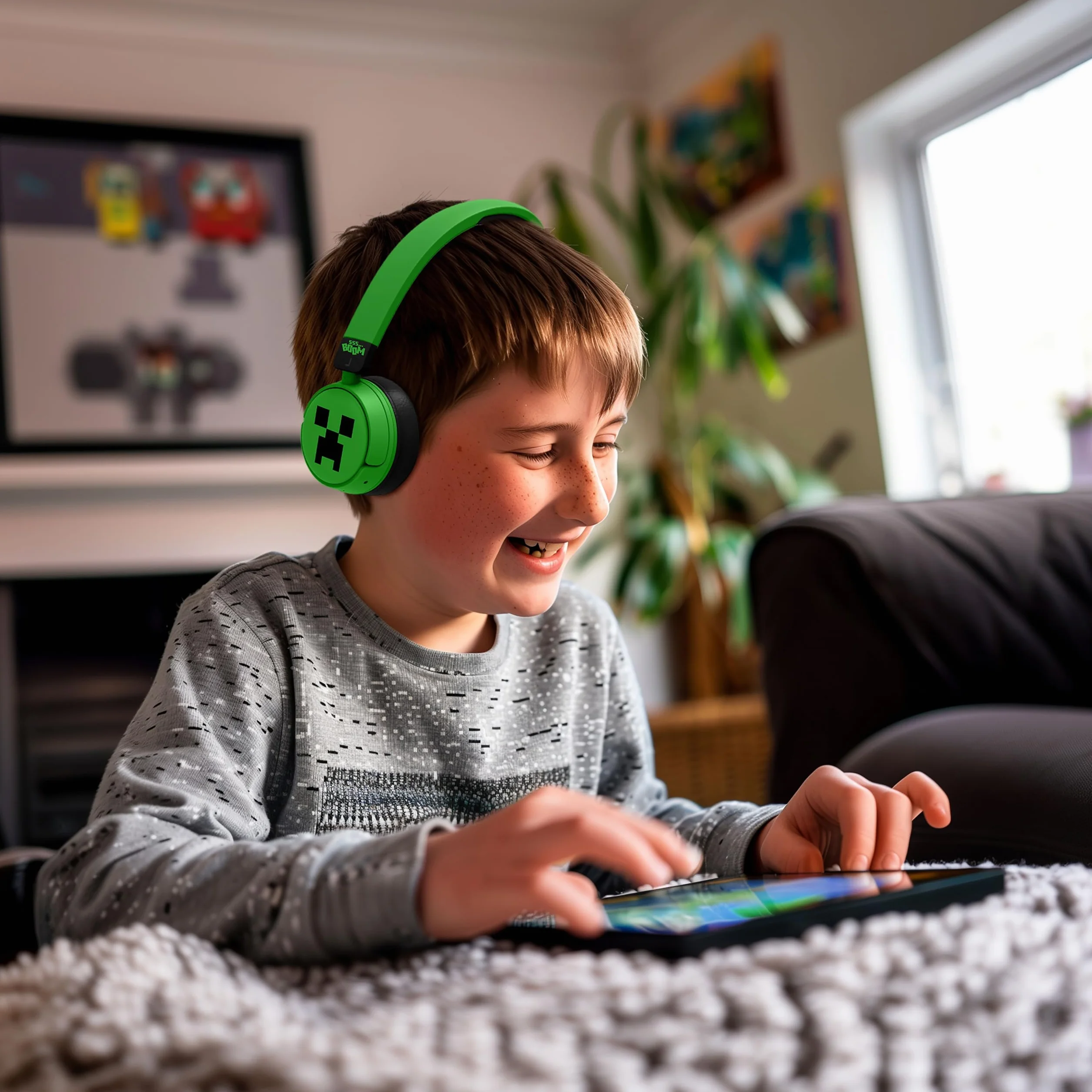 OTL Technologies MC1231 Minecraft Kids bezprzewodowe słuchawki - zielone