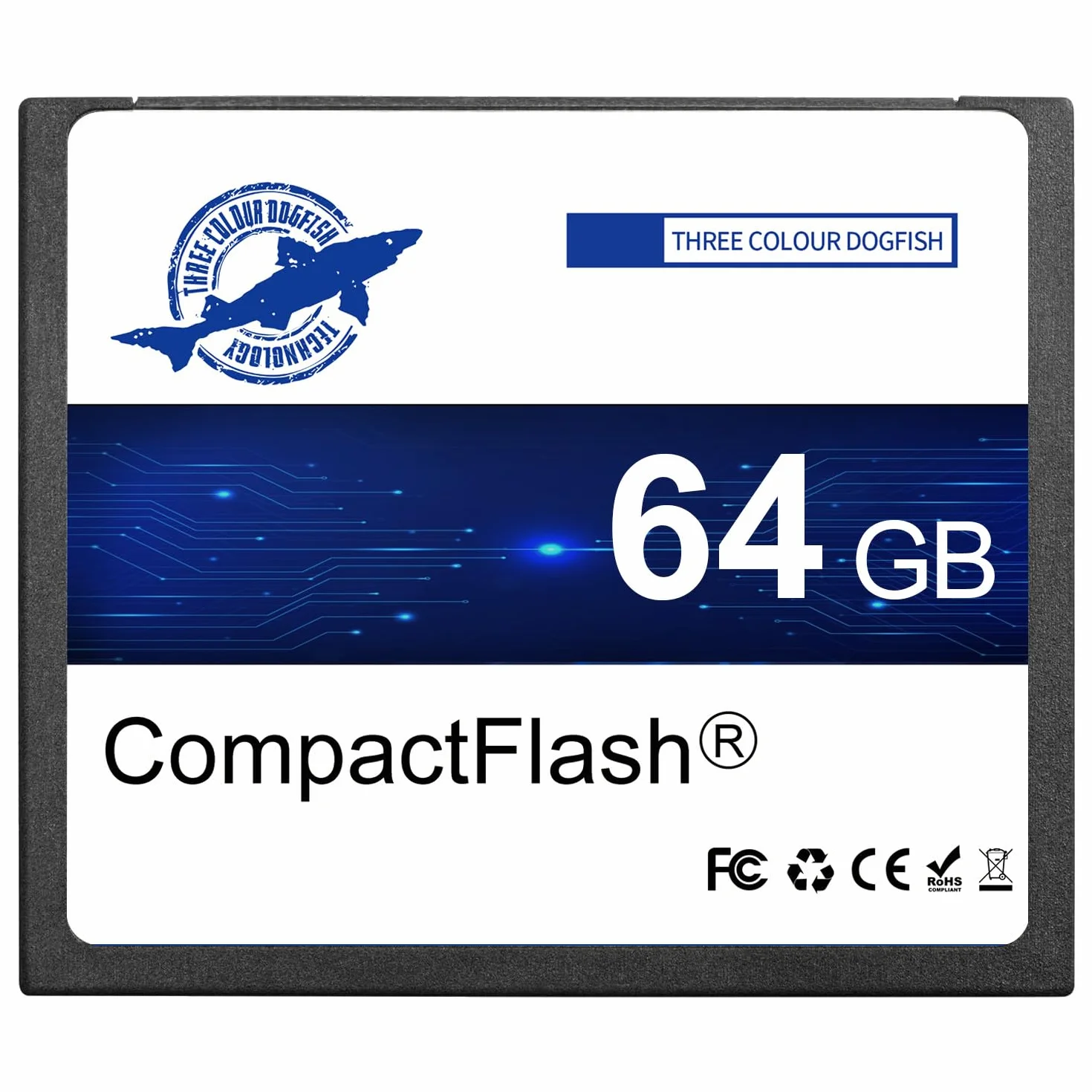 Karta pamięci Dogfish Compact Flash 64 GB 400X, karta CF Typ I do aparatu cyfrowego, lustrzanek cyfrowych i profesjonalnej fotografii