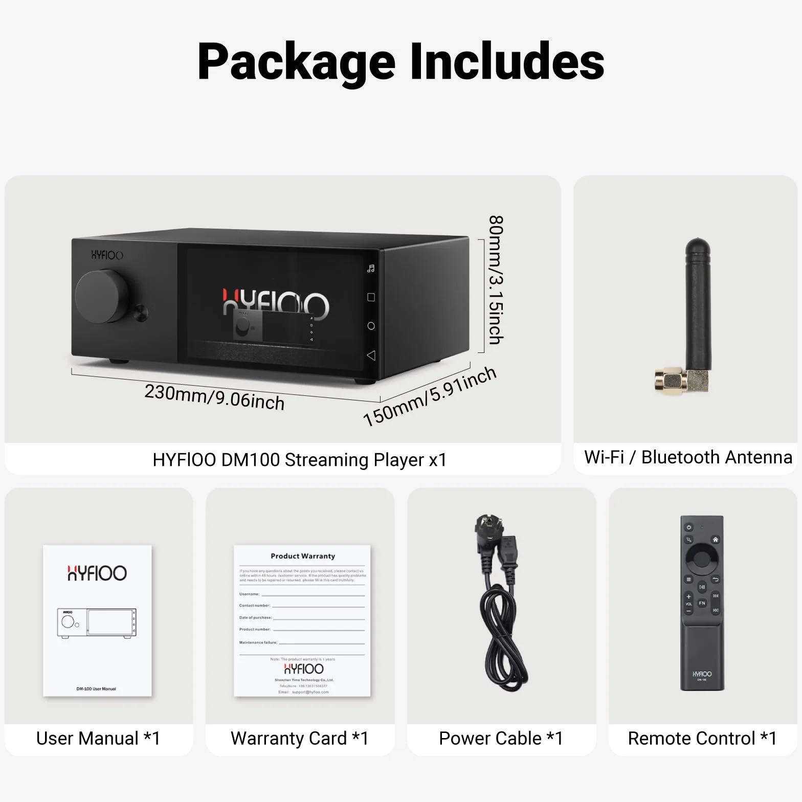 DM100 HiFi Music Streamer i cyfrowy odtwarzacz audio 5,5", ekran dotykowy 8 + 64 GB, korekcja 31 pasków, korekcja korekcji EQ i pokoju, DLNA AirPlay NAS Bluetooth 5.4 WiFi 6, kompatybilny z