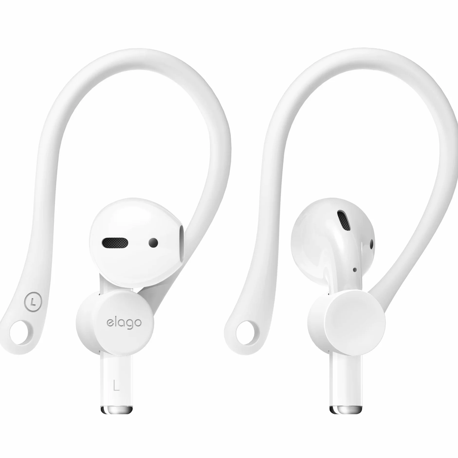 elago EarHooks kompatybilne z AirPods 3, kompatybilne z AirPods Pro, kompatybilne z AirPods 2, 1 - idealne do aktywności na świeżym powietrzu, długotrwały komfort (białe)