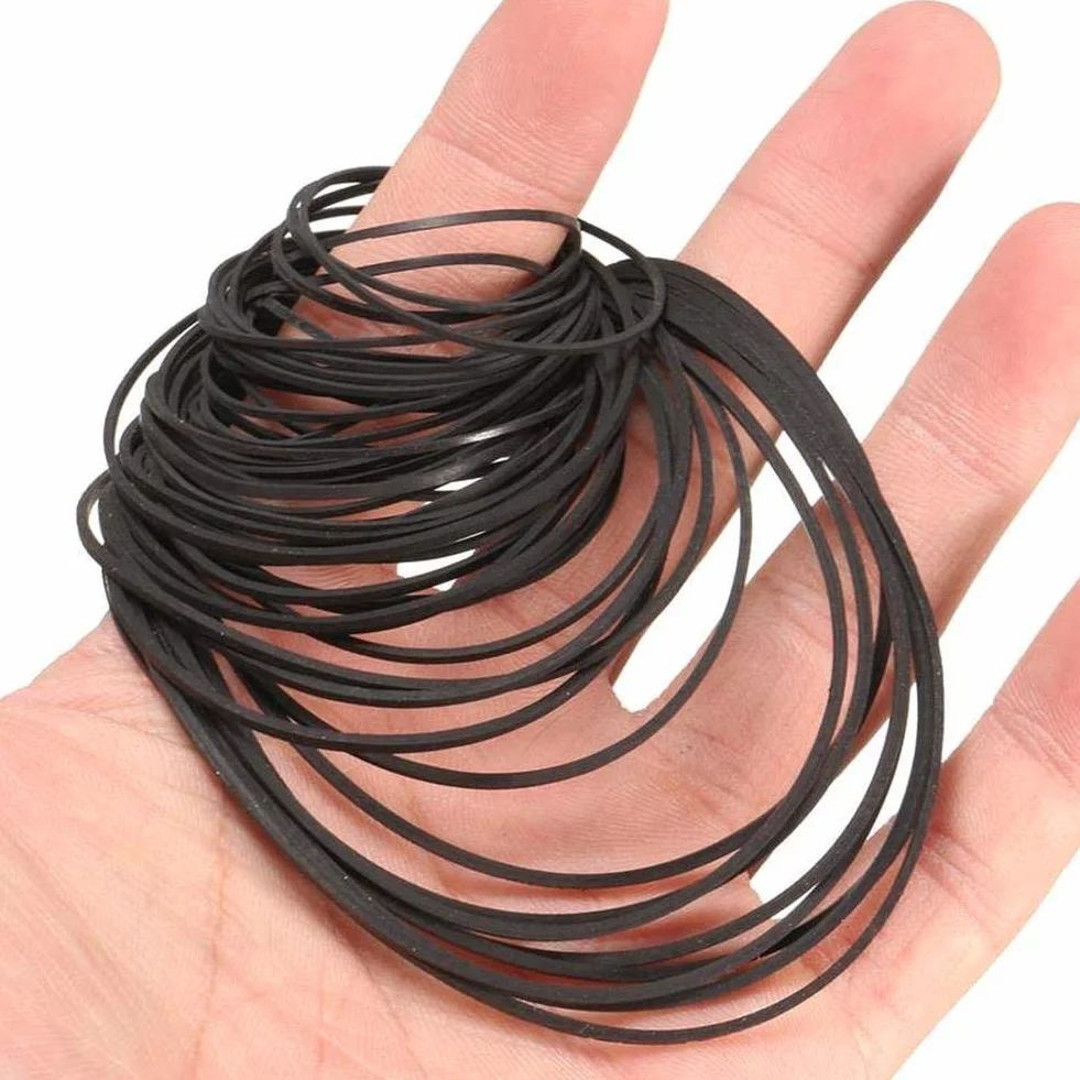 50 szt. 40-130 mm mieszana kwadratowa kaseta magnetofon gumowy pasek do naprawy napędów CD DVD Walkman - grubość 1 mm