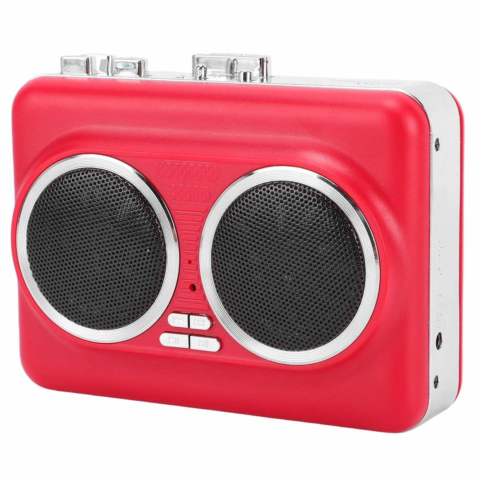 Odtwarzacz Kasetowy, Przenośny Konwerter Kaset na MP3, Odtwarzacz z Gniazdem Słuchawkowym 3,5 Mm, Słuchawki, Wbudowany Głośnik, Konwerter Taśmy na cyfrową, 2 Baterie AA/zasilanie Przez USB