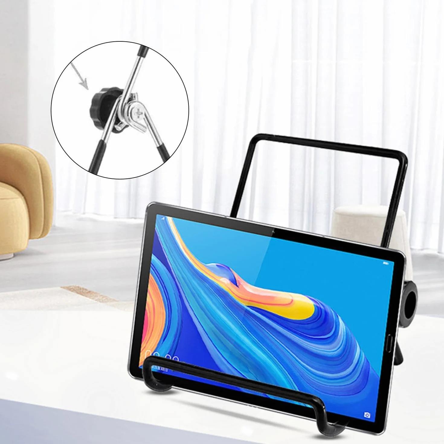 Uchwyt na tablet biurkowy 2-częściowy stojak na iPad składany stolik nocny