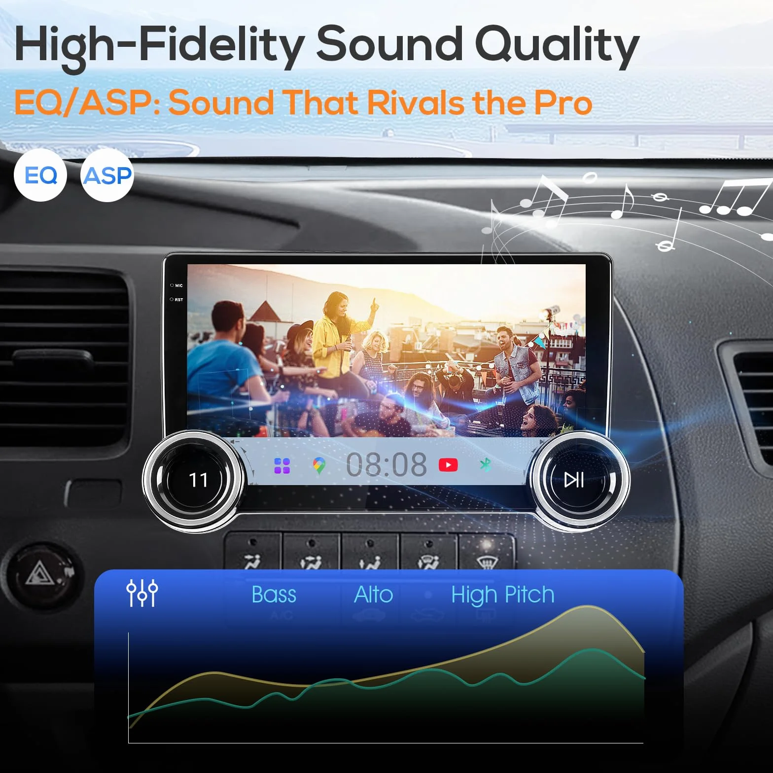 Haudio 10,1-calowy odtwarzacz samochodowy z bezprzewodowym CarPlay i Android Auto, 2 DIN radio samochodowe Bluetooth z kamerą cofania, połączenie lustrzane, asystent głosowy, AM/RDS/FM, pasuje do