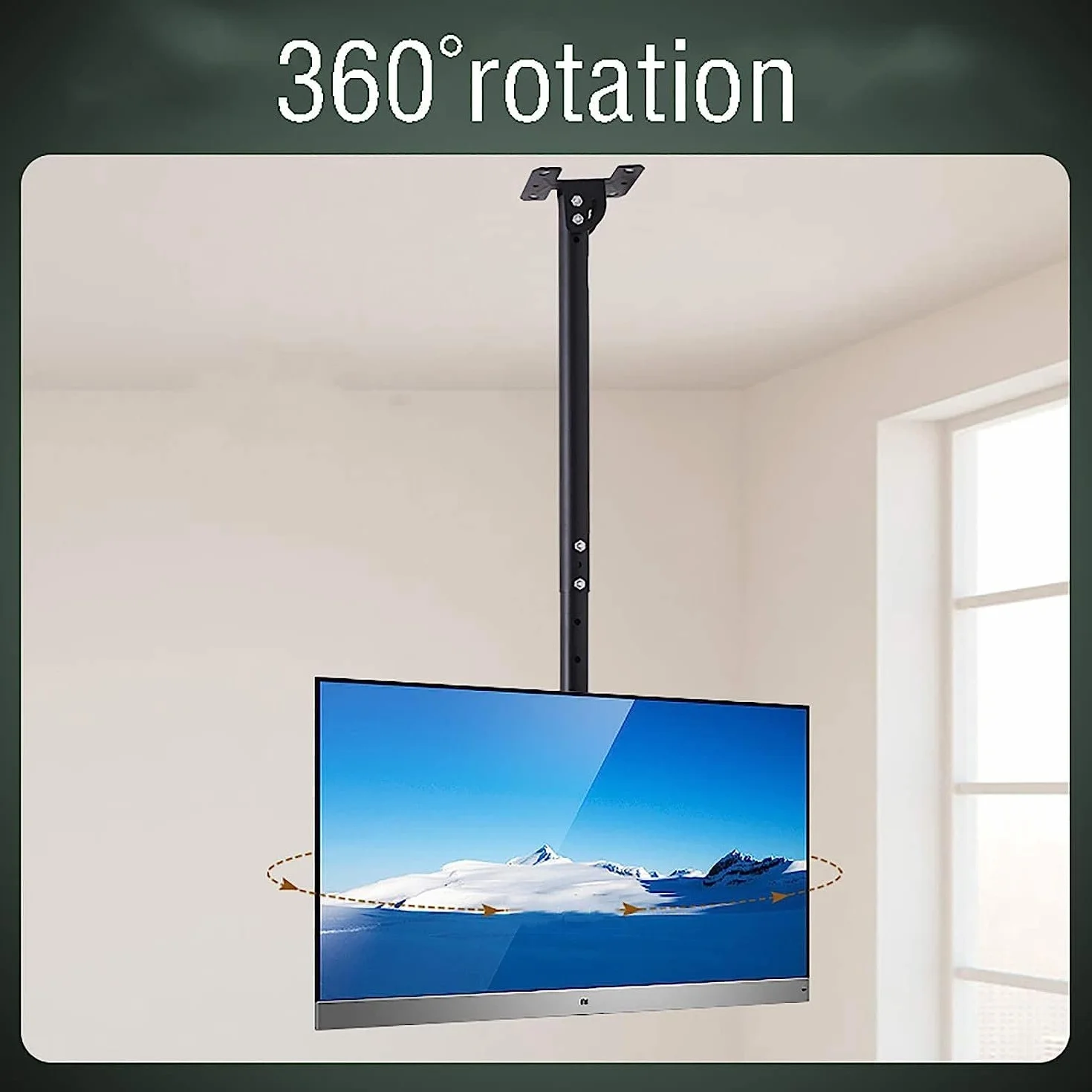 Uniwersalny Stojak Pod Telewizor, Wielofunkcyjny, Regulowany, Sufitowy Uchwyt Do Telewizora, Obrotowy I Pochylany, Pasuje Do Większości Telewizorów Lcd Z Płaskim Ekranem,1m