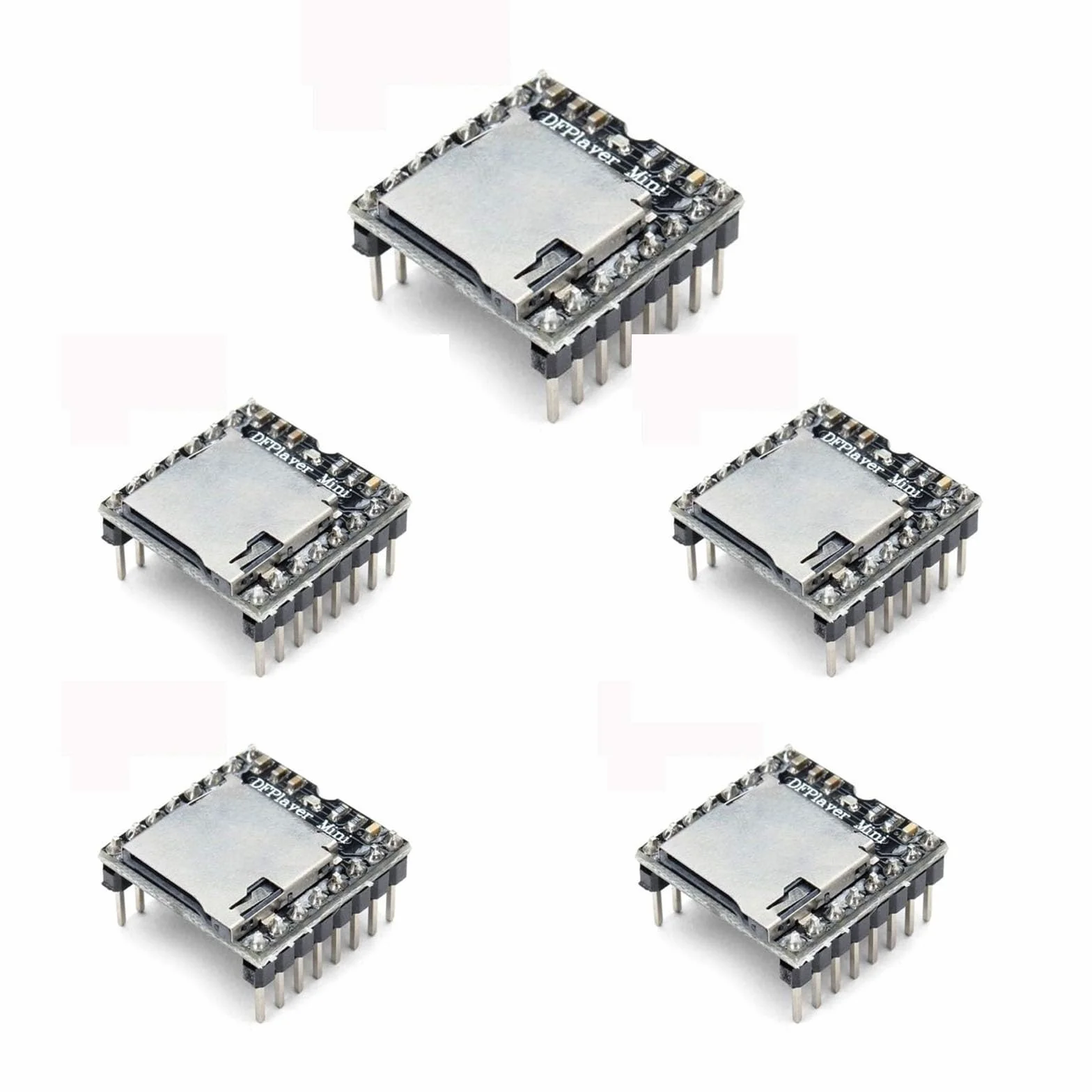 5 szt. mini odtwarzacz MP3 DFPlayer Master Module kompatybilny z Arduino obsługuje kartę TF i pamięć USB Flash