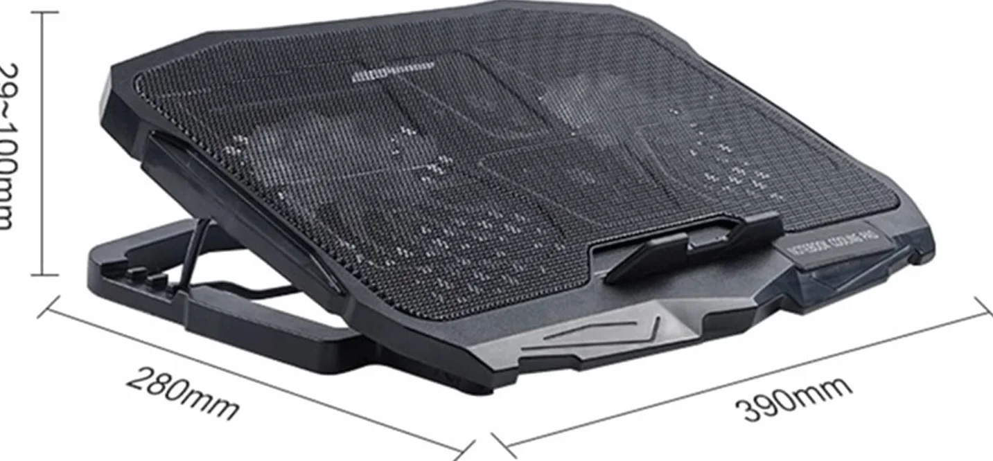Chłodziarka do Laptopa Przenośny USB Uchwyt Chłodzący Do Laptopa Podkładka Chłodząca Do Laptopa Uchwyt Chłodnicy Laptop Z Regulowaną Prędkością 4 Wentylatory Stojak na Wentylator do Laptopa