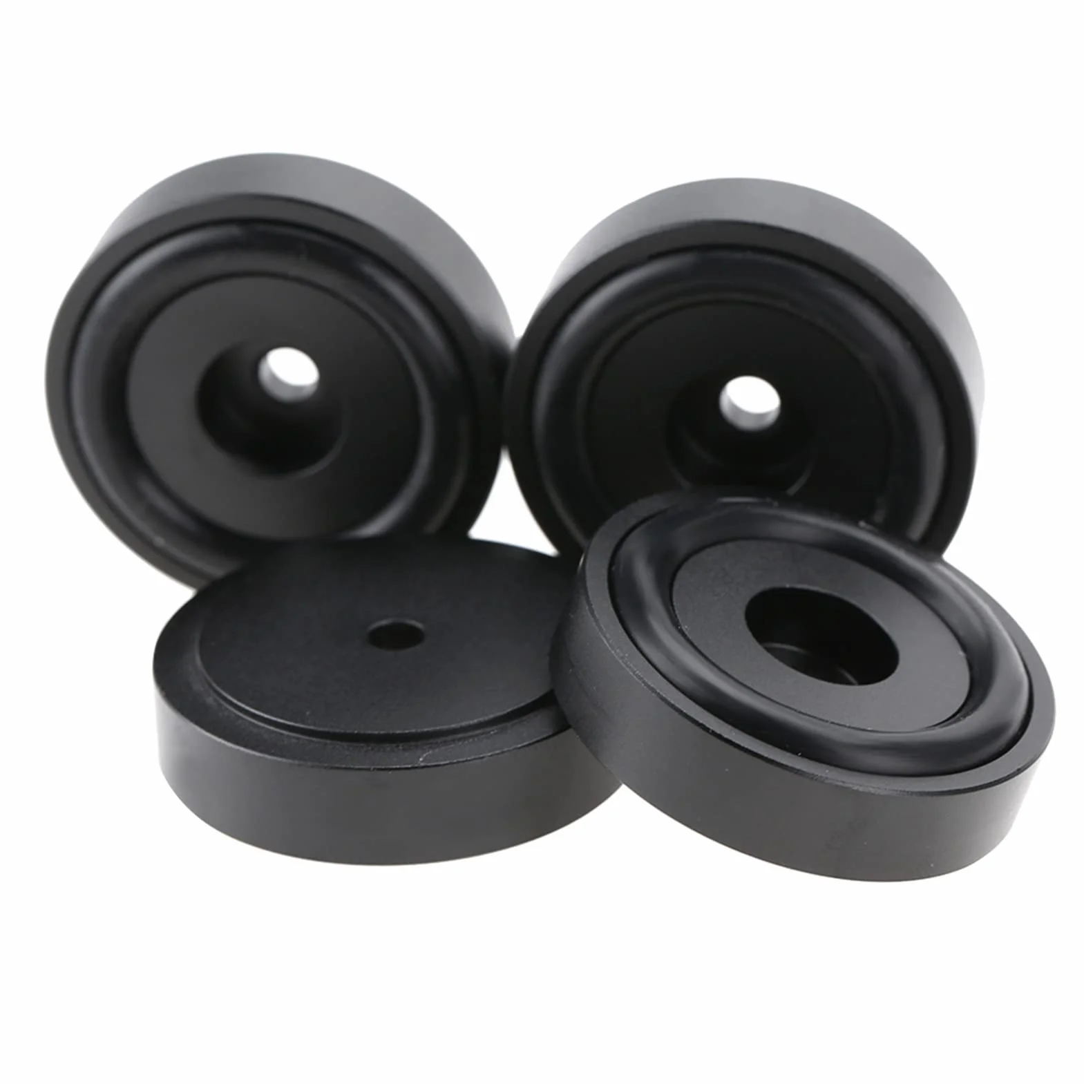 Wzmacniacz Nóżki Aluminiowe Wzmacniacz Pad Stop Aluminium 4 szt. 40 * 10 Mm Wzmacniacz ze Stopu Aluminium Pad Anodowanie Piaskowanie Wzmacniacz Klocki Stopy Srebrne (Czarny)