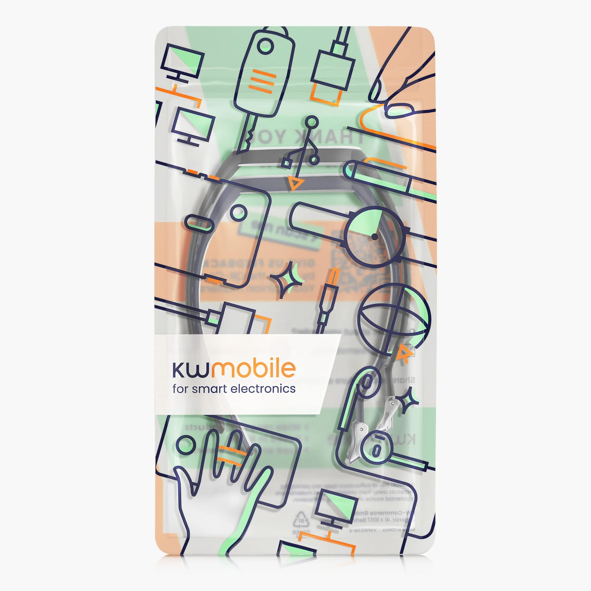 kwmobile 2 x pasek TPU silikonowa klamra kompatybilna z Xiaomi Mi Smart Band 6 / Mi Band 6 / Band 5 Pasek - paski 15,5-22 cm, L, silikon TPU