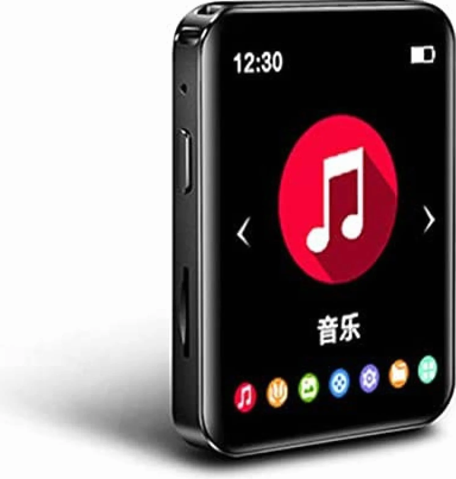 Przenośny odtwarzacz MP3/MP4 z Bluetooth 5.0 - odtwarzacz muzyczny do uruchamiania wbudowanego głośnika z ekranem HD 1,8", radiem FM, dyktafonem, czarny, 16 GB
