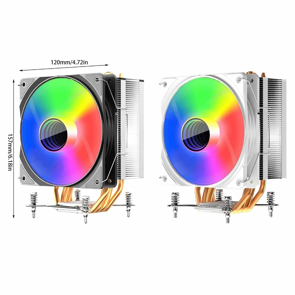 Wydajny wentylator procesora 4PIN PWM wentylator chłodzący do komputera PC procesor procesora chłodzenie procesora cichy dla LGA115X 1200 17XX AM5/AM3/AM4
