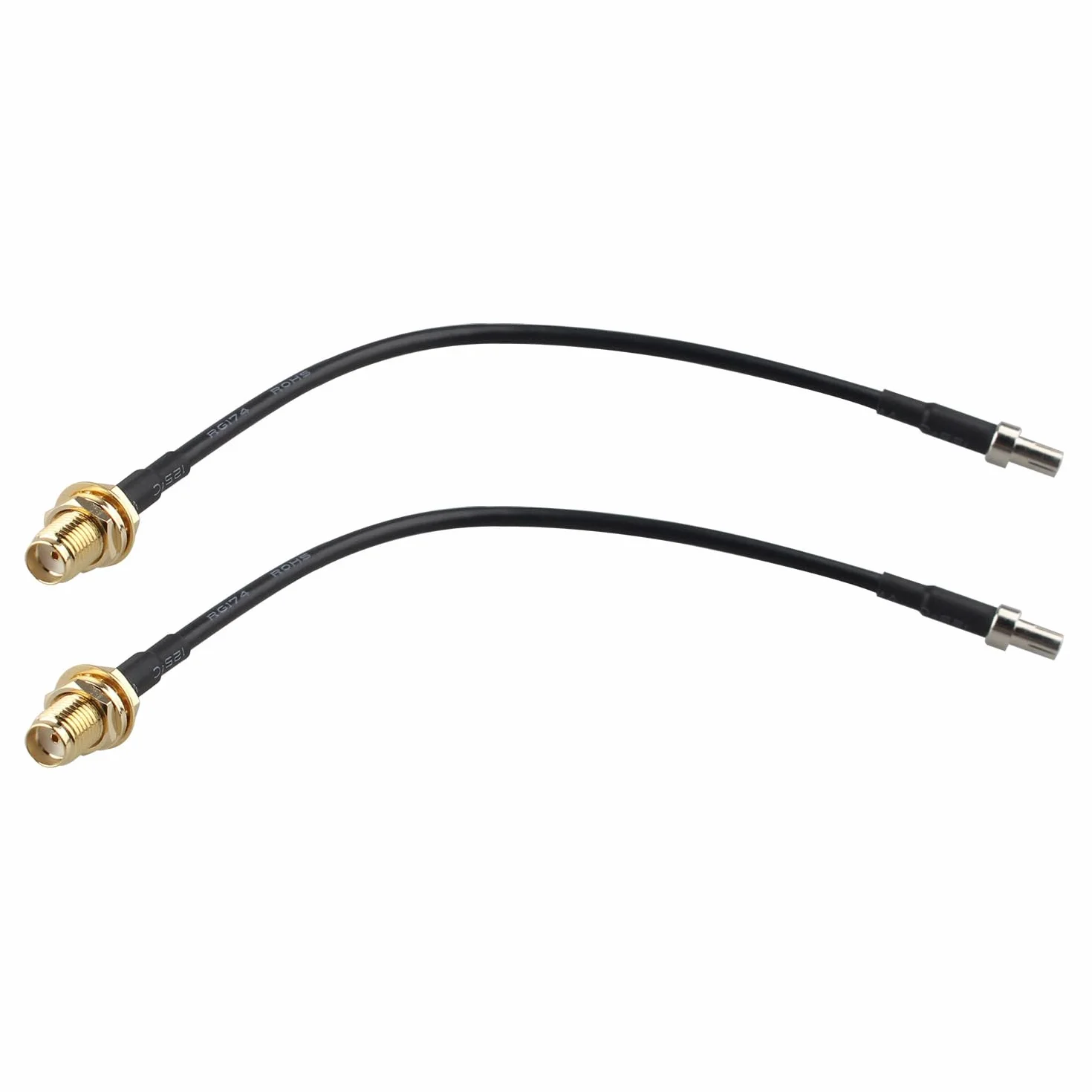 2 szt. 15 cm / 6-calowe złącze TS9 męski na SMA żeński kabel adaptera Pigtail koncentryczny RG174 przedłużacz anteny do zewnętrznej anteny 4G LTE routera WiFi Huawei 5G CPE PRO Netgear Modem