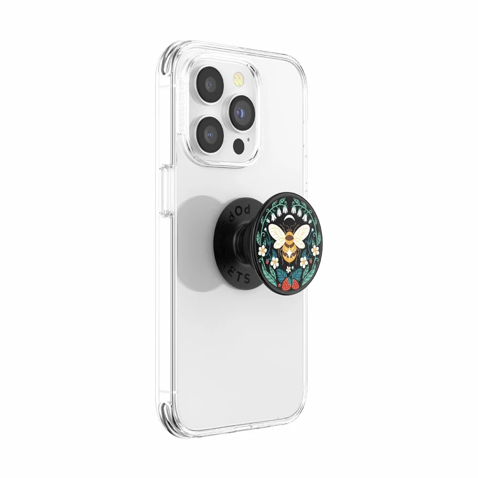 PopSockets PopGrip Rozkładany uchwyt podstawka do telefonów tabletów z wymiennymi krążkami PopTops Bee Boho