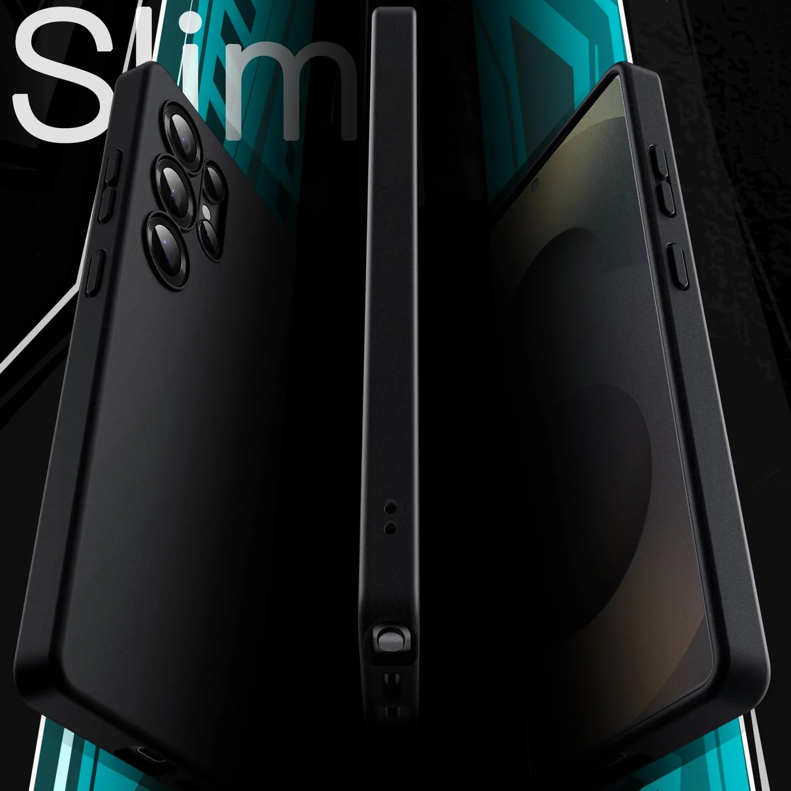 JETech Szczupły Pasować Etui dla Samsung Galaxy S25 Ultra 5G, Obiektywem Aparatu Pełna Ochrona, Miękka TPU Cienka Osłona Ochronna z Matowe Wykończeniem, Odporny na Wstrząsy (Czarny)