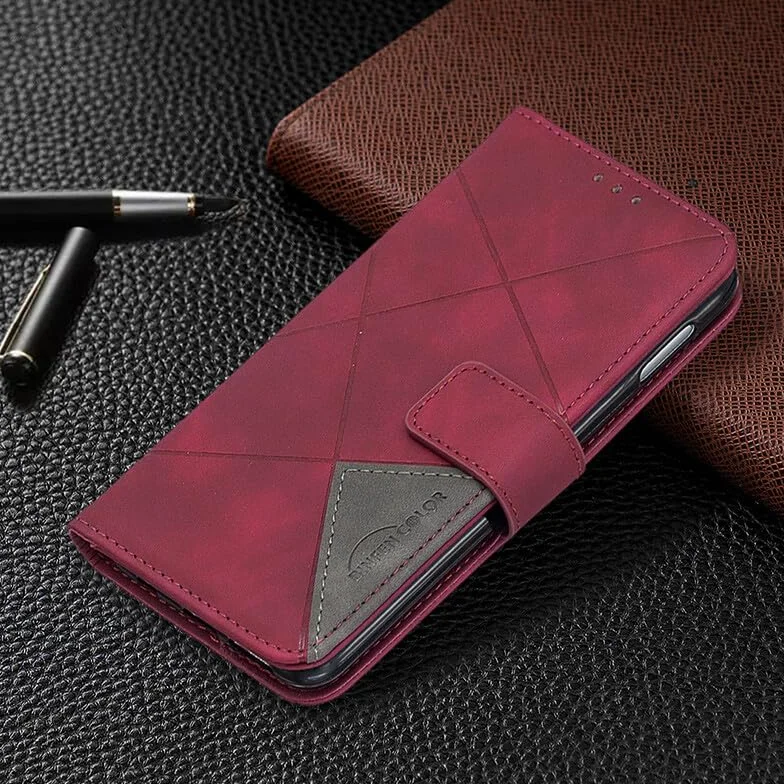dla iPhone 13 PRO (kolor: niebieski) Trwały skórzany portfel Magnetyczne etui z klapką do gniazd kart telefonicznych