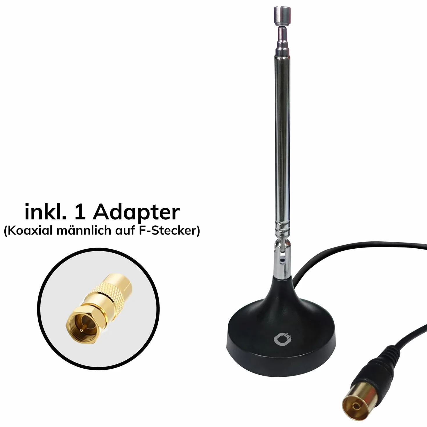 Oehlbach Rod D1C17207 Antena Radiowa Dab+, Czarny, 75 Ohm