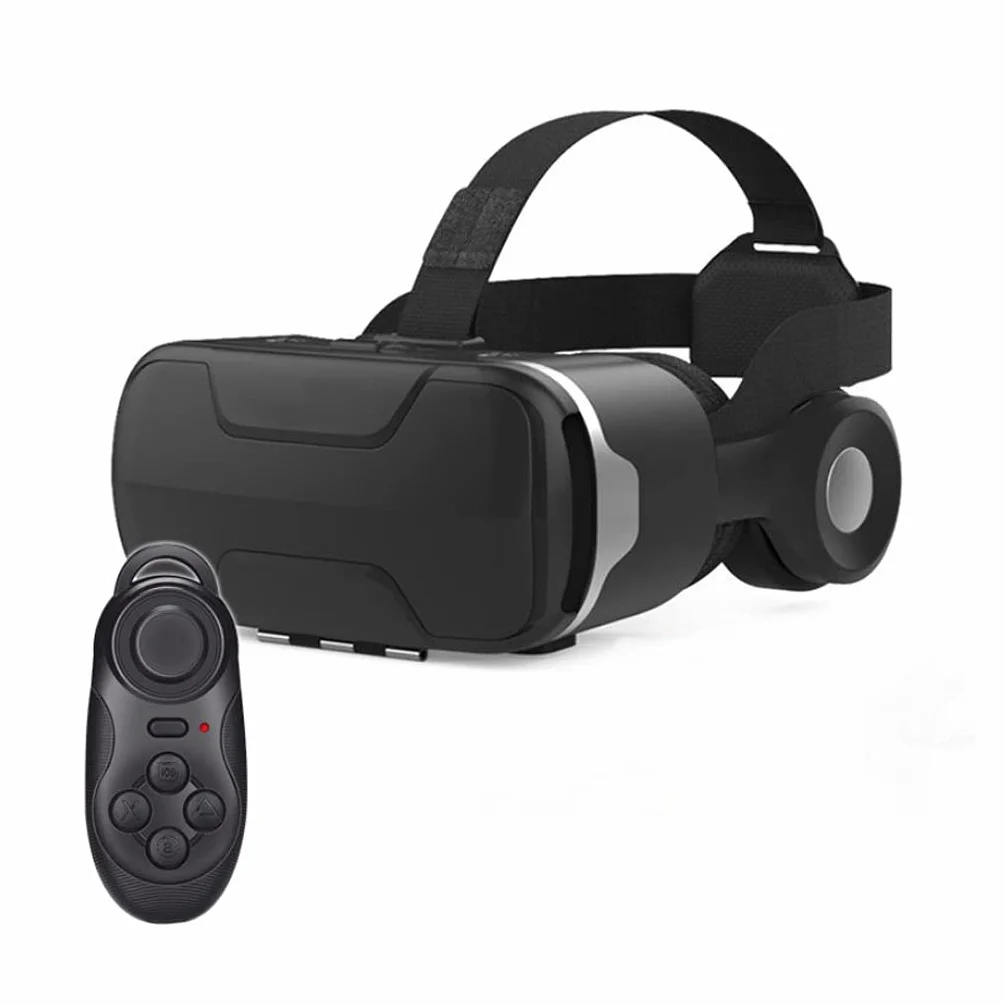 VR Zestaw słuchawkowy Wirtualna rzeczywistość, Gogle 3D VR z kontrolerem, odpowiednie dla telewizji, filmów i gier wideo, kompatybilny z telefonami komórkowymi 4.7-6.5 cal