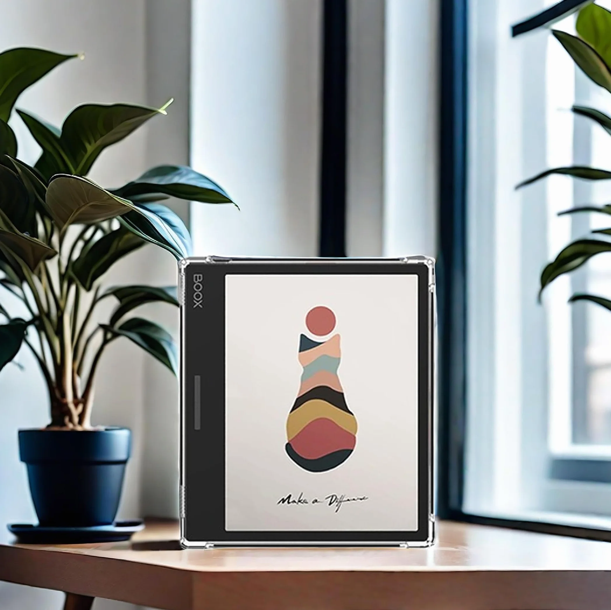 GIOPUEY Etui na tablet Boox Go Color 7, miękka tylna obudowa z TPU, cienka osłona, ochrona poduszki powietrznej, etui kompatybilne z Boox Tablet Go Color 7 - przezroczyste