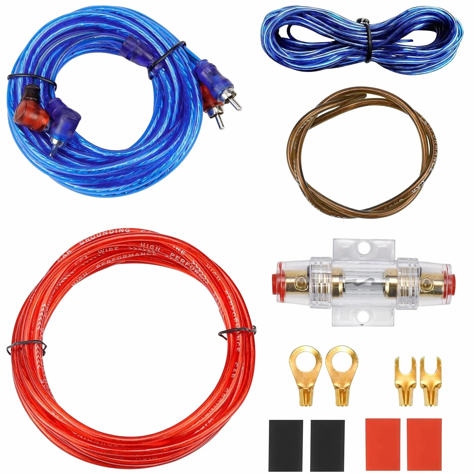 Zestaw kabli do wzmacniacza samochodowego 10 GA 1500 W