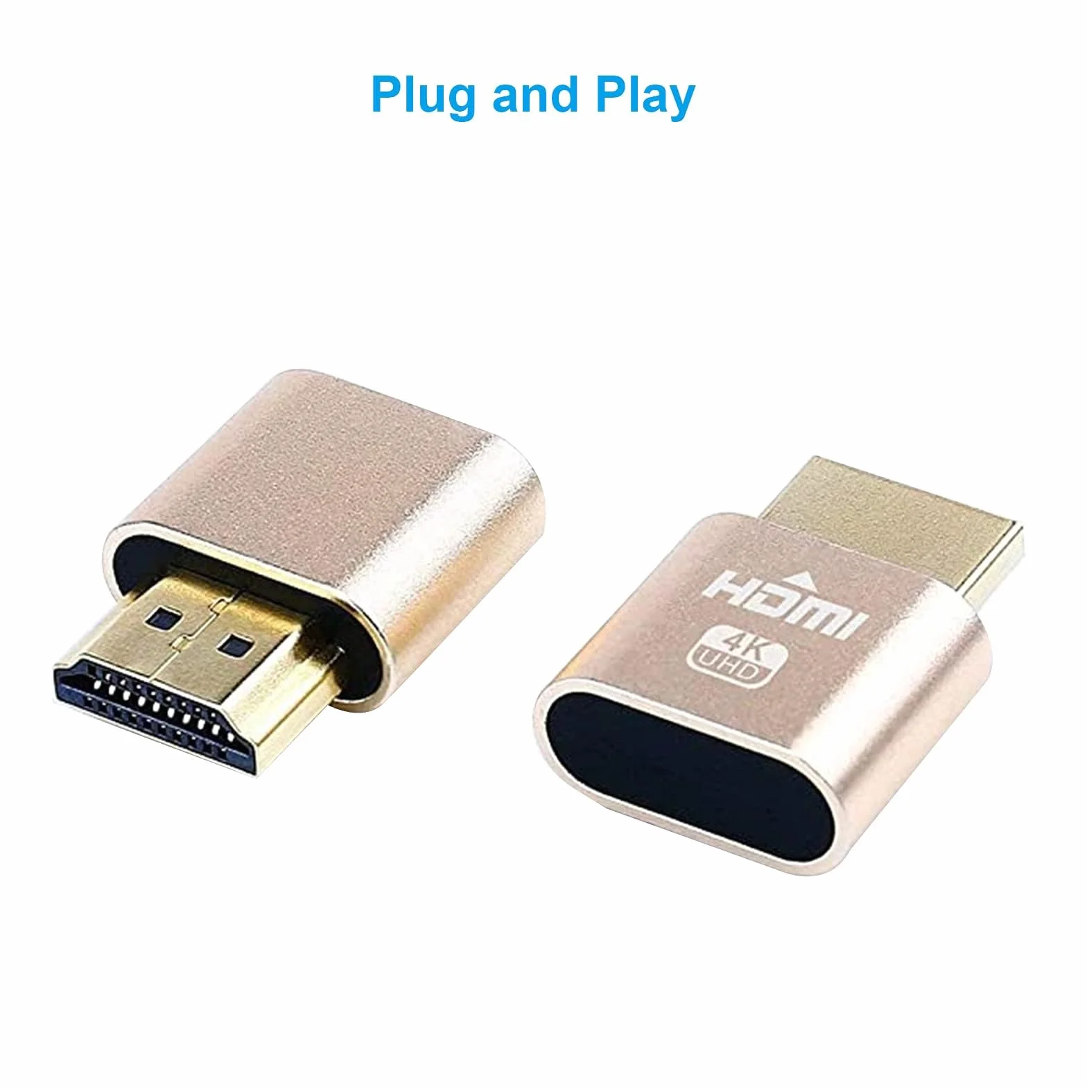 HD-MI Dummy Plug 4K Emulator wyświetlacza kompatybilny z Windows Mac OSX Linux Dummy wtyczka emulator wyświetlacza do HD-MI UHD 3840 x 2160 @ 60 Hz (3 sztuki)