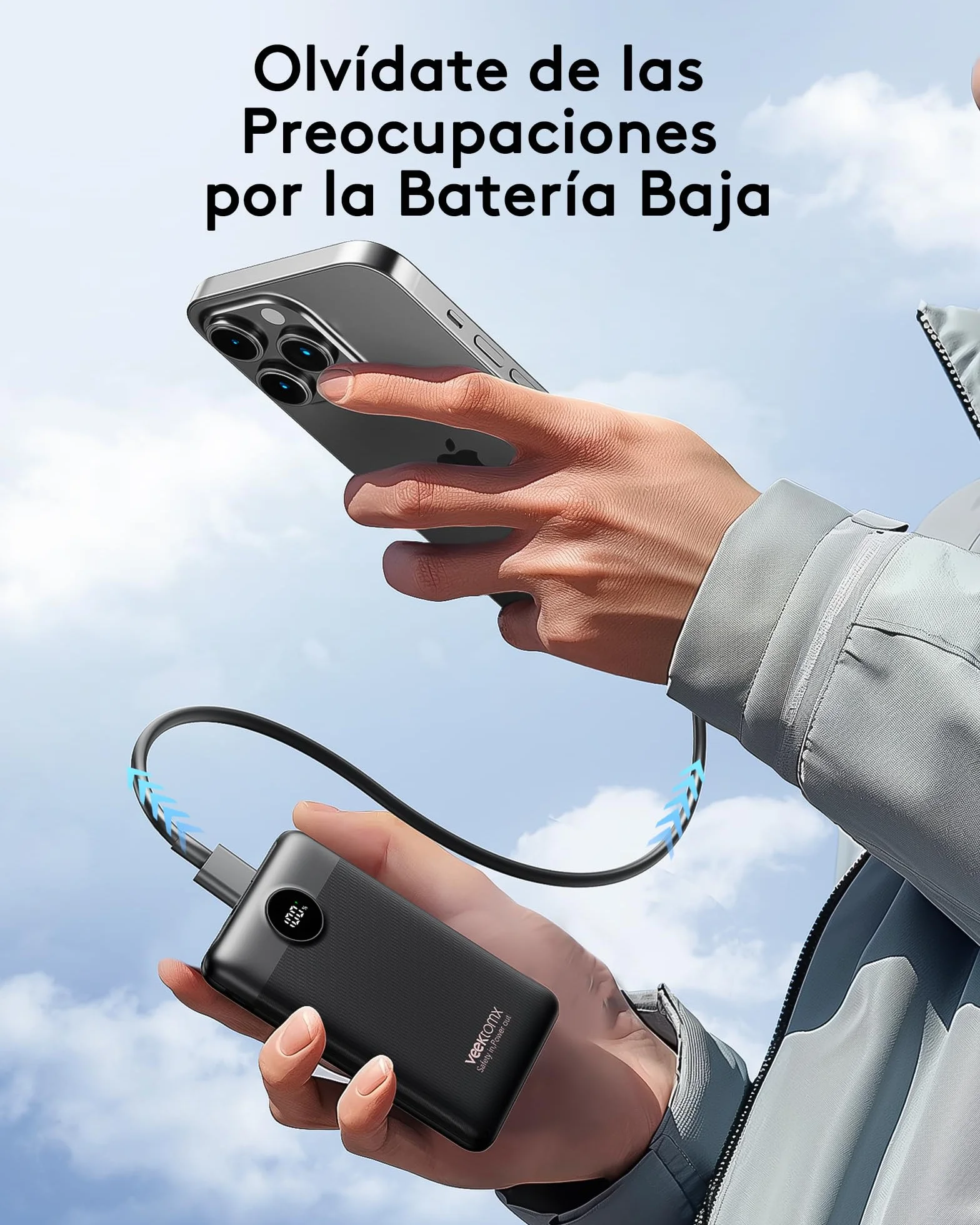 VEEKTOMX Mini Power Bank 10000mAh powerbank 22.5W PD3.0 QC3.0 Quick Charge USB C Portable Charger, mały rozmiar z 2 portami ładowania, kompatybilny z iPhone 15/iPad/Mini fan/Galaxy