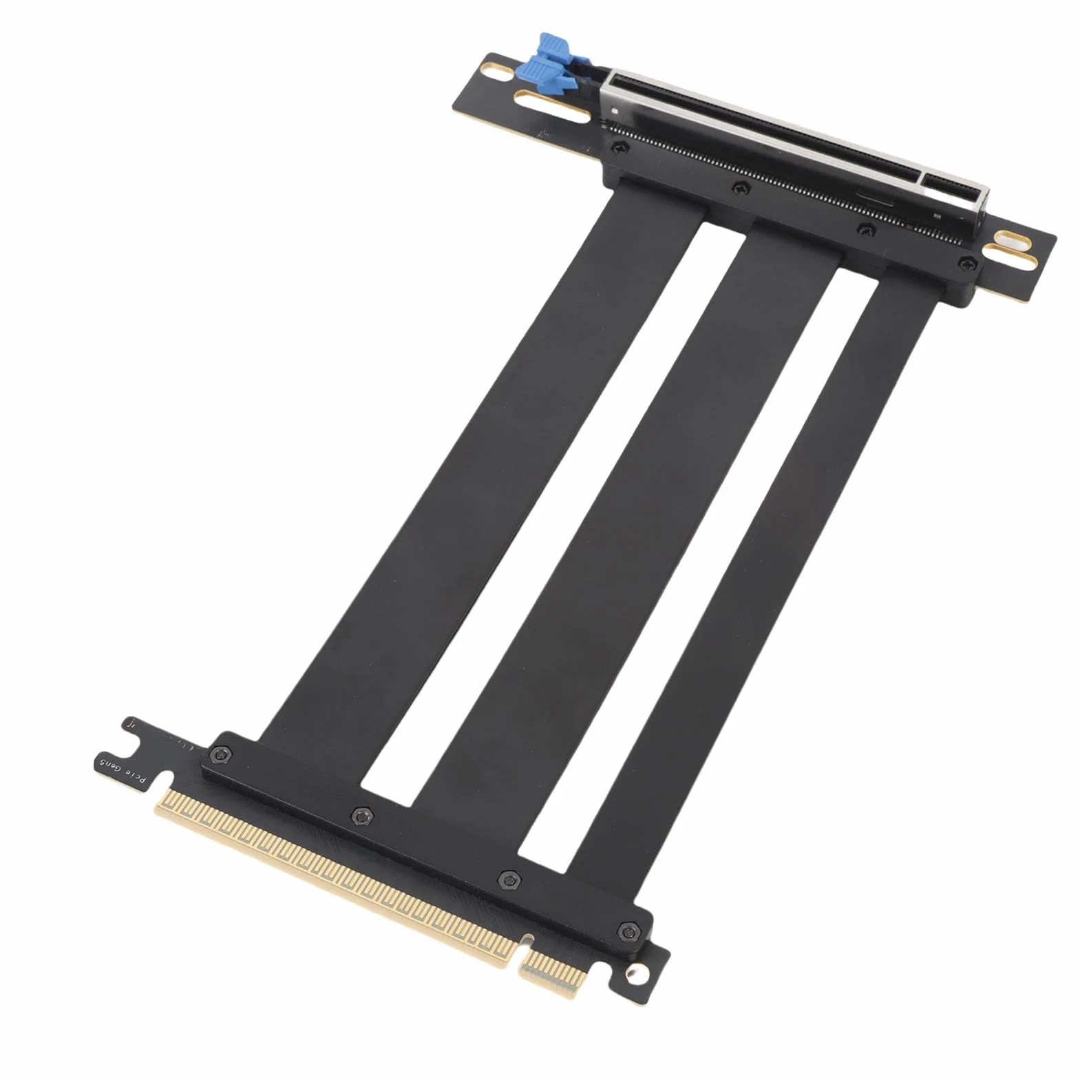 Generic Ekranowany Kabel Pionowy PCIe 5.0 X16 128 Gb/s, Zwiększona trwałość Kabla, do Systemów Chłodzenia wodą, ABS Czarny (15cm)