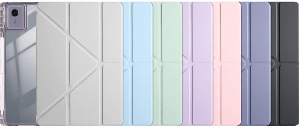 Generic etui kompatybilne z Xiaomi Redmi Pad Pro (kolor: jasnofioletowy) skórzane etui z klapką twarda silikonowa tylna obudowa