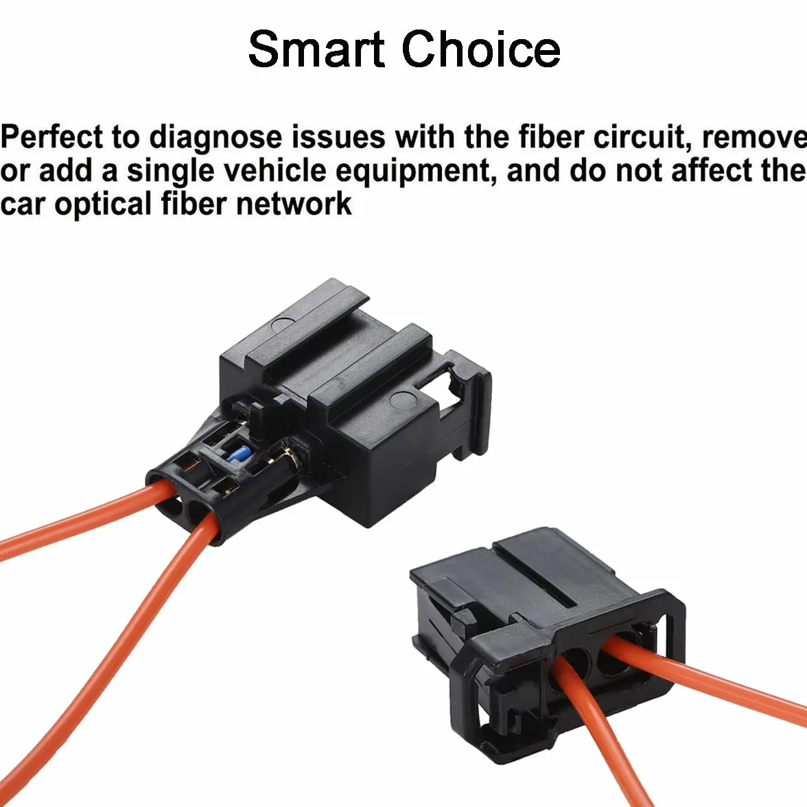 Greluma 2 sztuk MOST Adapter światłowodowy kabel optyczny złącze przewodu optycznego obejścia i narzędzie diagnostyczne adapter męski do samochodu