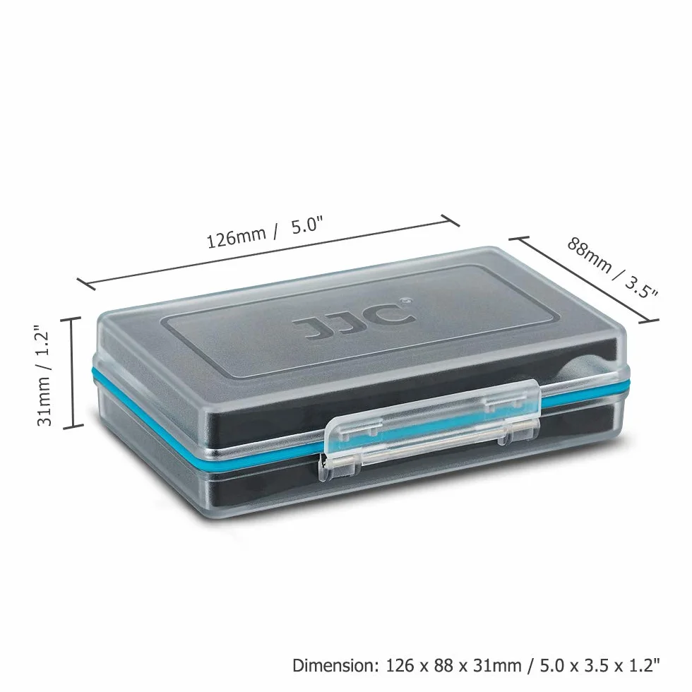 JJC 18650 Etui na Baterie Etui na Baterie na 6 Sztuk Baterii 18650 i Wszystkich Baterii Podobnego Rozmiaru, Etui do Przenoszenia Baterii Organizer