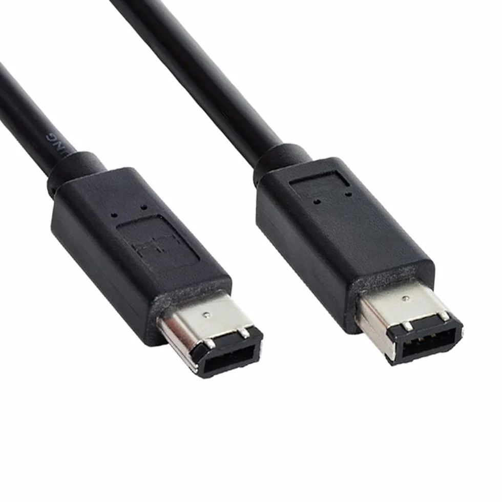 6-pinowy do 6-pinowy przewód ogniowy 400 do FireWire 400 6-6 IEEE 1394 1,8 m czarny FW-016