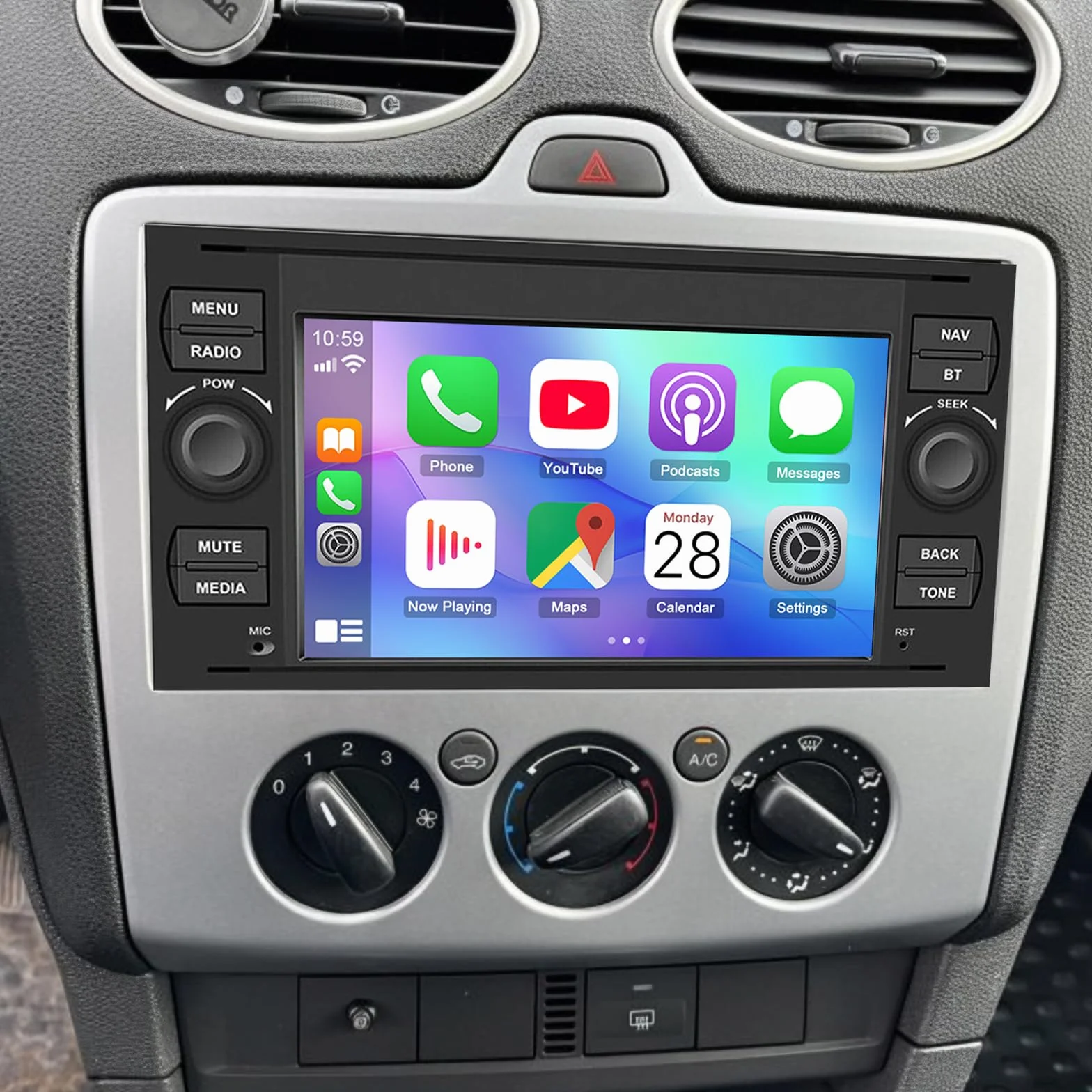 Radio samochodowe 4 + 64 G Android 13 do Ford Transit 2006 2007 2008 2009-2011 z bezprzewodowym Carplay Android Auto, 7-calowym ekranem dotykowym, samochodowym odtwarzaczem samochodowym, nawigacją GPS