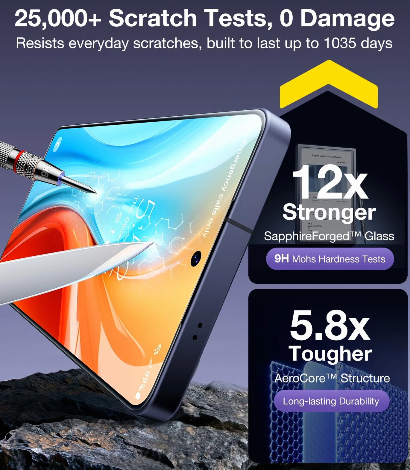 UltraGlass TOP 9H+ pancerz do Samsung Galaxy S26 Ultra ochraniacz ekranu [NO.1 ochrona klasy wojskowej] do Samsung S26 Ultra ochraniacz ekranu ze szkła hartowanego S26ultra, etui na telefon, 2 szt