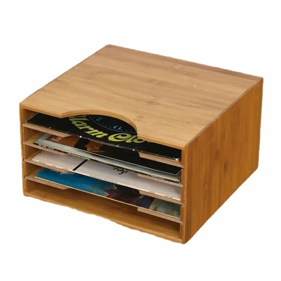 Pudełko na płytę Organizer na płyty CD Nostalgiczne pudełko kasety Regał Drewniany stary pulpit do przechowywania dokumentów Uchwyt na płytę