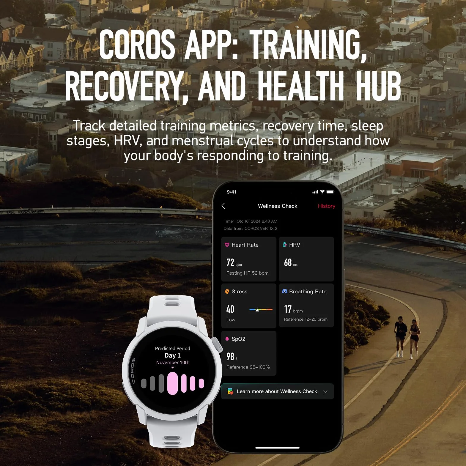 COROS PACE 4 Ultralekki sportowy zegarek GPS do biegania - biały nylon, standardowy | 19 dni codziennego użytku, sterowanie głosowe, zaawansowane narzędzia treningowe, dokładny GPS, pulsometr nawigacji