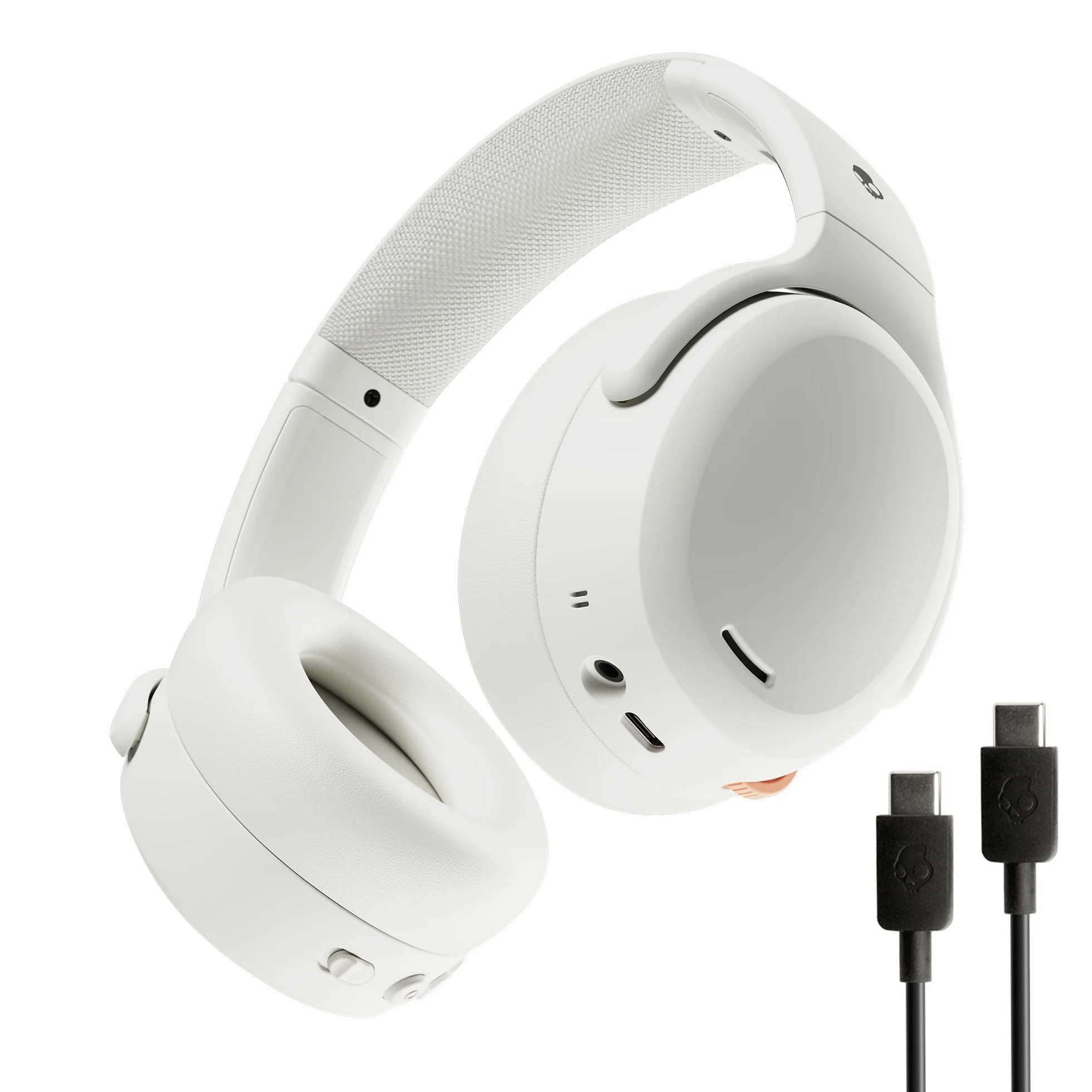 Skullcandy Crusher ANC 2 Słuchawki Bluetooth z Aktywną Redukcją Szumów 50 Godzin Słuchania Mocny Regulowany Bas Extra Charging Cable Android i iPhone Słuchawki Bezprzewodowe z Redukcją Szumów, Bone